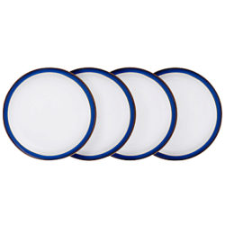 Denby Imperial Blue 26.5cm Dinner Plate Set, 4 Pieces